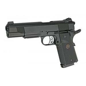 KJ Works Модель пистолета Colt M1911 MEU, CO2, черный, металл (КР07)